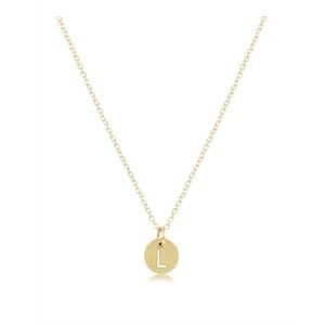 NEW ENEWTON women's respect small gold disc necklace - l in gold